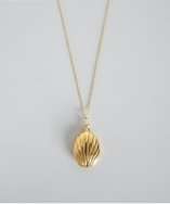 Soixante Neuf gold scallop shell pendant necklace style# 318641701