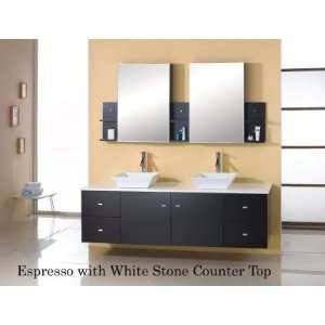  Clarissa Espresso with Stone Top Bathroom Vanity: Home Improvement