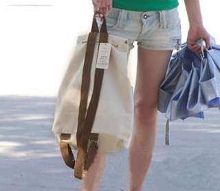 Korean style Ladys Girls Canvas backpack handbag shoulder bag 
