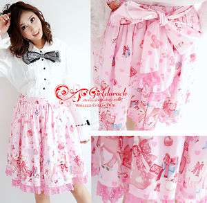 SWEET COLLECTION​* CUTIE DEAR PAINTED DOLLY PUNK SKIRT  