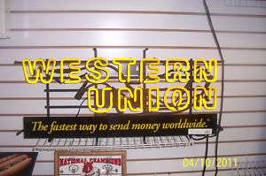 Western Union Neon Sign Works Perfectly   