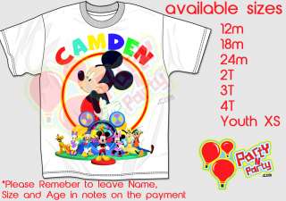   Clubhouse Personalized T Shirt Birthday Toddler Infant minnie goofy