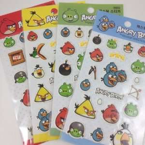  Angry Birds Stickers Set of 4 72 Stickers: Arts, Crafts 