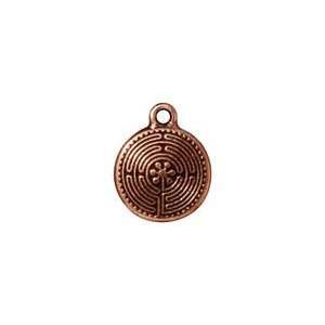   Copper (plated) Labyrinth Charm 16x20mm Charms: Arts, Crafts & Sewing