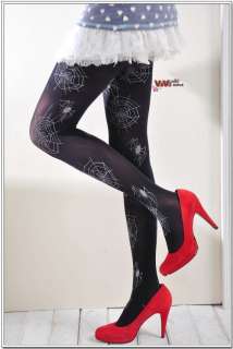 New Spider Web Black Opaque Tights Pantyhose f224  