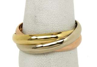 this is a stylish designer cartier tri color 18k gold