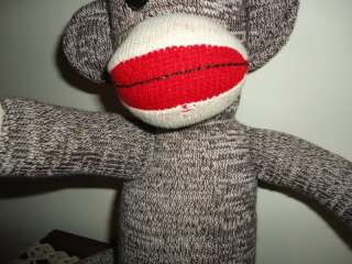 Original Sock Monkey Doll 20 inch Tall  