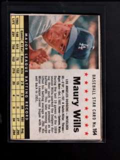 1961 POST CEREAL #164 MAURY WILLS   BOX EX A7493  