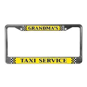  Grandmas Taxi Service Funny License Plate Frame by 