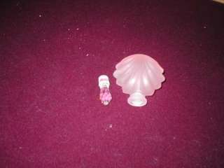 , frosted, pink glass and a clear, crystal stopper, perfume bottle 
