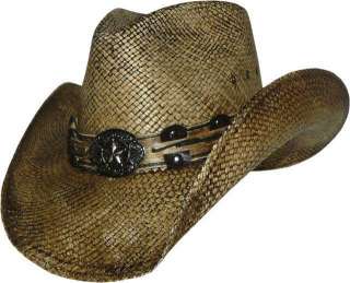 PISTOLERO DARK Austin Panama Straw Cowboy Hat with Shapeable Brim 