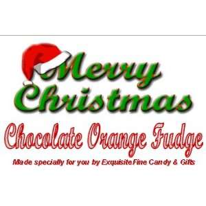 Custom Labeled Gift Merry Christmas Hat Chocolate Orange Fudge 