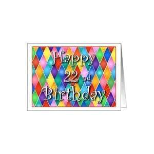  22 Years Old Colorful Birthday Cards Card Toys & Games