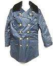 BLAUER Navy Blue Police Security Double Breasted Gold Button Rain Coat 