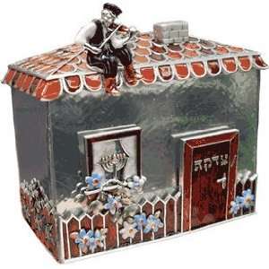  Hand Painted Fiddler on the Roof Tzedakah Box by Quest 