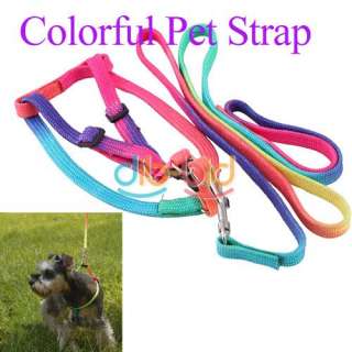   Pet Nylon Leash Harness Chest Collar Neck Lead Strap Dog Puppy  
