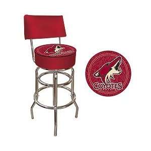    NHL Phoenix Coyotes Padded Bar Stool with Back: Sports & Outdoors