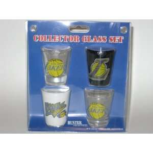 LOS ANGELES LAKERS 4 Piece Collector SHOT GLASS SET  