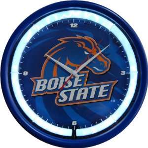  Boise State Broncos Plasma Neon Clock: Sports & Outdoors