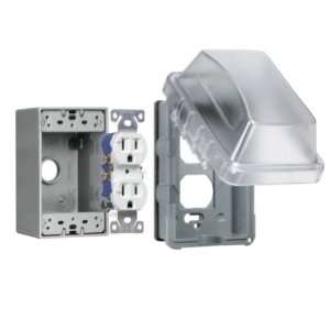  Taymac MK410C Weatherproof Cover and Receptacle Outdoor Outlet 