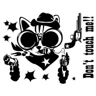 COWBOY CAT Adhesive Removable Wall Decor Accents GRAPHIC Stickers 