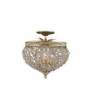   Convertible Semi Flush Mount in Gold and Silver Leaf