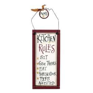  Kitchen Rules Wood Sign Home Decor Patio, Lawn & Garden