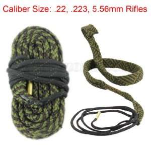 22 .223 5.56mm Caliber Rifle Chamber Bore Rope Brush Cleaner  