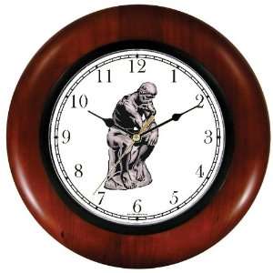  The Thinker by Auguste Rodin No.1 Wooden Wall Clock by 
