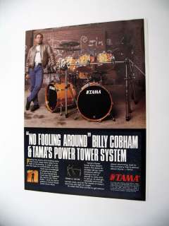Tama Drums Power Tower System Billy Cobham print Ad  