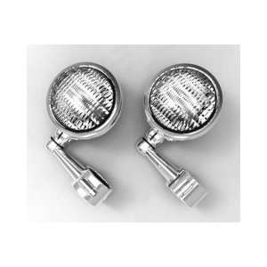   One Size Fit All! Motorcycle Driving Lights Set   Chrome: Automotive