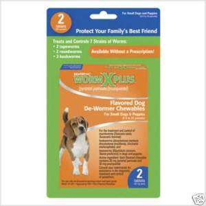 WORM X DOG WORMER SMALL 2 PACK WORMS WORMX PUPPY TREATS  