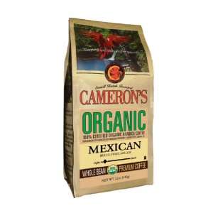 CAMERONS Organic Whole Bean Coffee, Mexican, 12 Ounce  