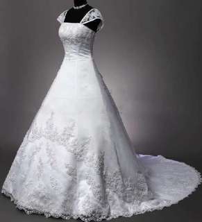 Embroidery White New Wedding/Bride Dress For All Size  