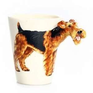  Airedale Terrier Sculpted Ceramic Dog Coffee Mug