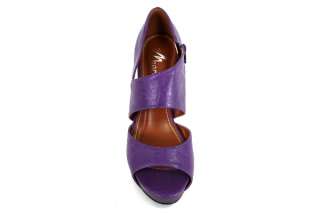 Max II 4.5 Womens Thick Cross Ankle Wrap Straps Heel   Purple