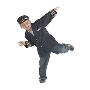  Airline Pilot Childrens Dress Up Costume: Toys & Games