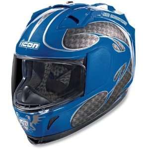 Icon Domain II Helmet , Color Blue, Style Serpecant, Size XS 0101 