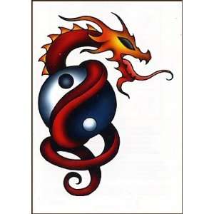  Yin Yang Dragon Temporaray Tattoo: Toys & Games