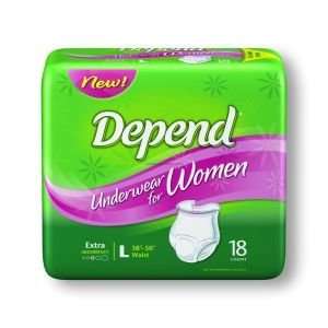  Depends Protective Underwear for Women    Pack of 18 