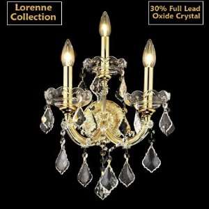   CD3071G Wall Sconce Solid Brass Lead Oxide Crystal