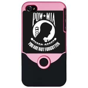  iPhone 4 or 4S Slider Case Pink POWMIA You Are Not 