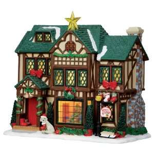   Tudor Style House Lighted Christmas Building #15205