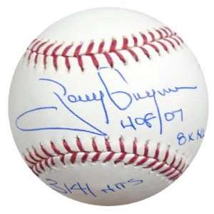  Autographed Tony Gwynn Baseball   Statball 6 Stats HOF 07 