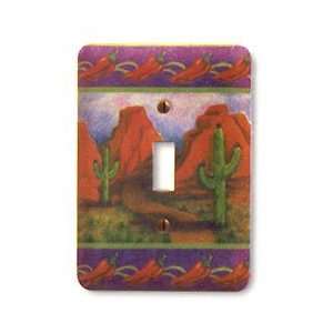 Decorative steel southwest pepper drive switchplate cover 