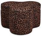 lush storage ottoman modern footstool seat leopard cheetah animal 