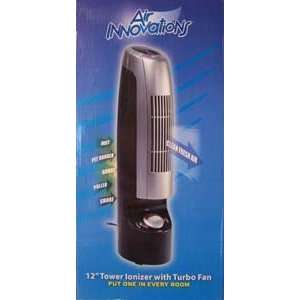  Air Innovations 12 Tower Ionizer with Turbo Fan Silver 