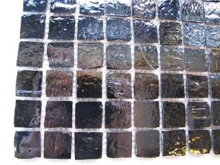 STUNNING IRIDIZED GLASS Mosaic Tile on Mesh  walls  
