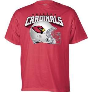  Arizona Cardinals Red The Big Helmet T Shirt: Sports 