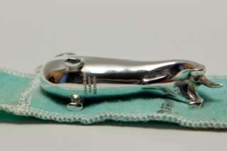   Tiffany & Co Limited Edition Dachshund Dog Sterling Silver Statue